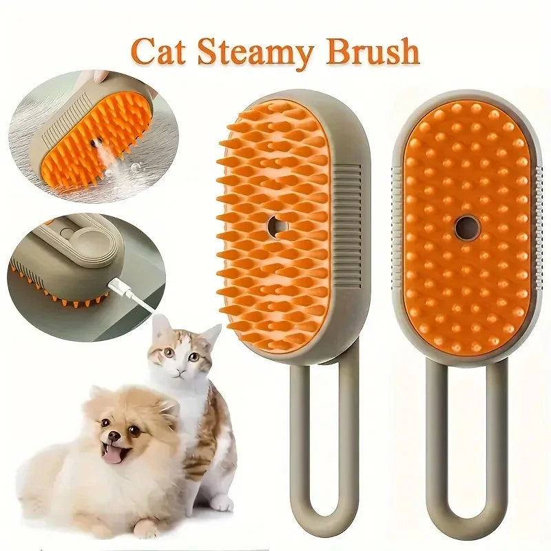 2-in-1 Pet Grooming Brush – Remove Loose Hair & Clean with Built-in Water Tank