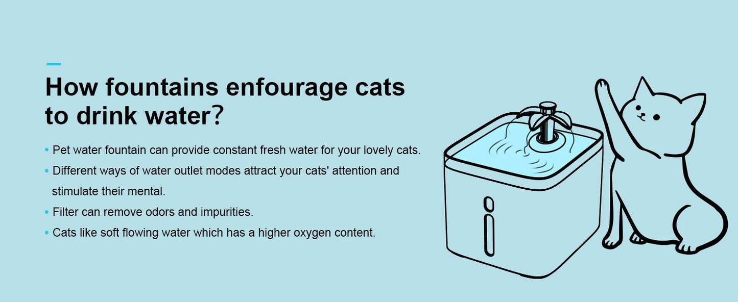Smart LED Cat Water Fountain – 3L Automatic Pet Drinking Dispenser with Quadruple Filter